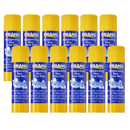 Prang Glue Stick, Blue, 0.74 oz, Pail, 12 PK 15090